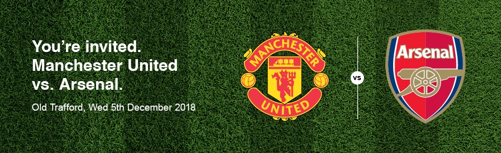 Manchester United vs. Arsenal banner 